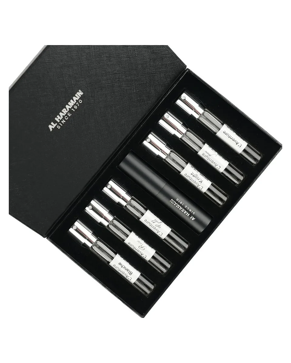 Estuche Al Haramain Miniatura Mujer 5Pz L aventure/Aventure Venture Gold/Aventure Rose/ Aventure Blanche/Aventure Knight /Aventure Femme X 10ml c/u