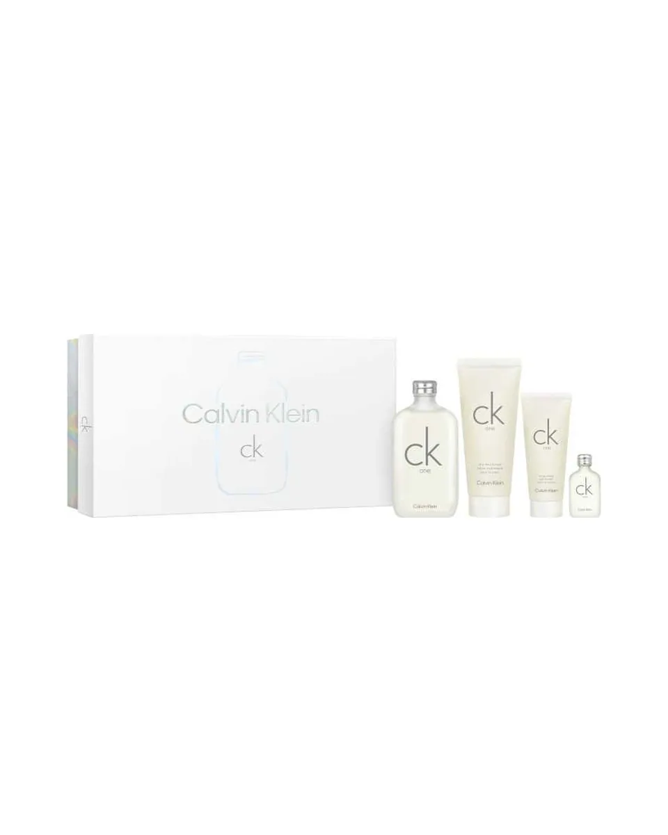 Estuche Calvin Klein Ck One Unisex 4Pz Perfume 200ml + Crema 200ml + Shower Gel 100ml + Mini 15ml