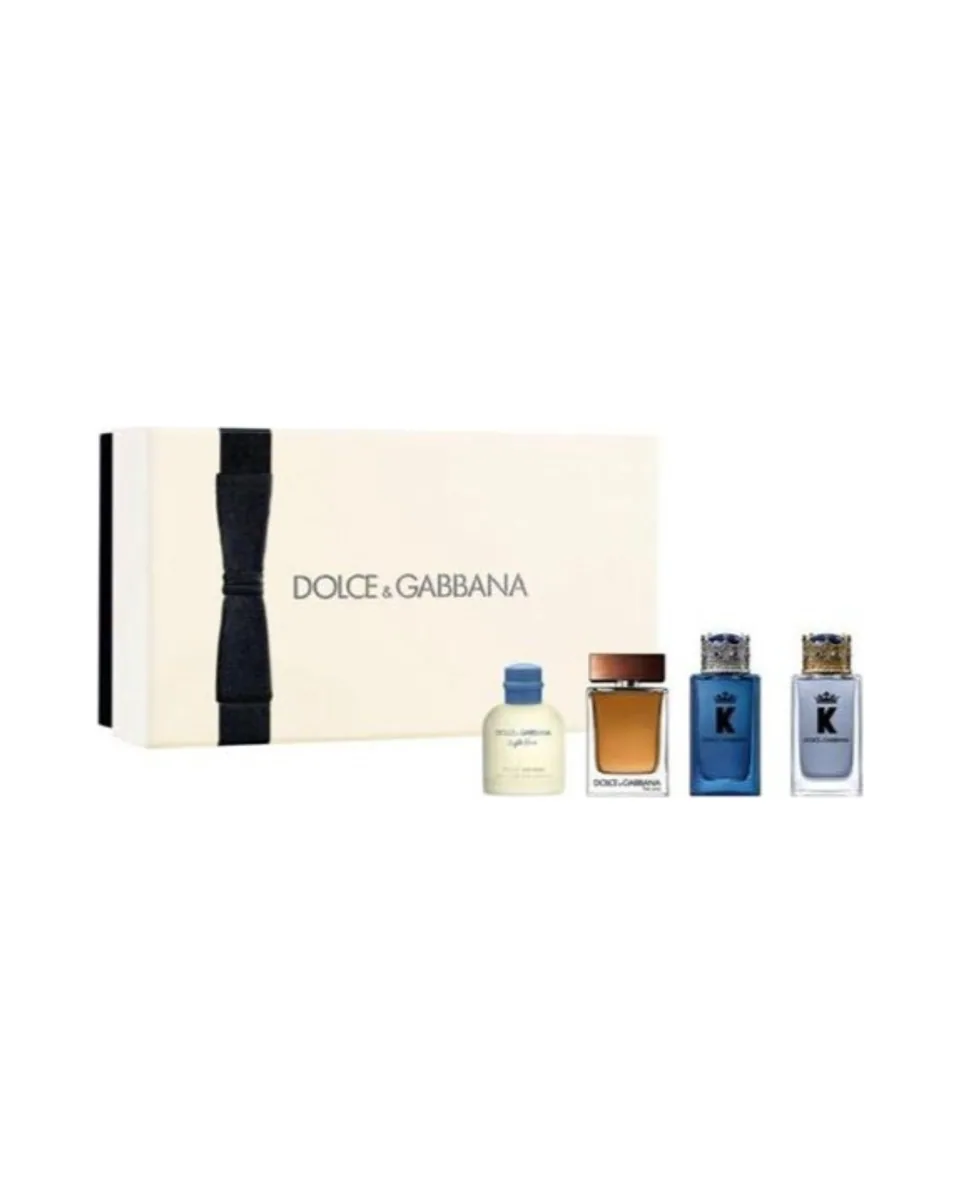 Estuche Dolce Gabbana Miniatura Hombre EDP 4Pz King EDT/King EDP/The One/Light Blue 5Ml X C/U