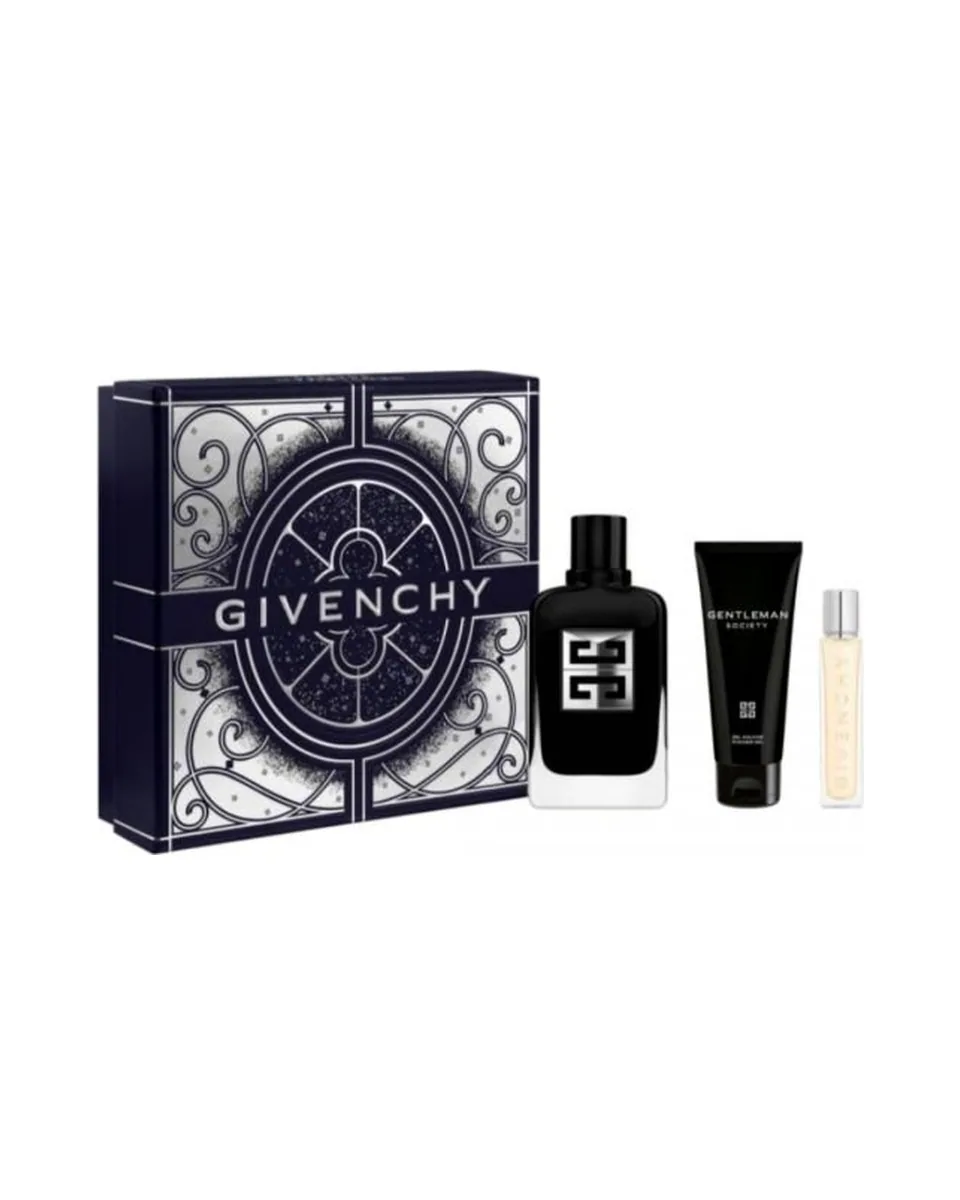 Estuche Givenchy Gentleman Society Hombre EDP 3Pz Perfume 100ml / Mini 12.5ml / Gel De Ducha