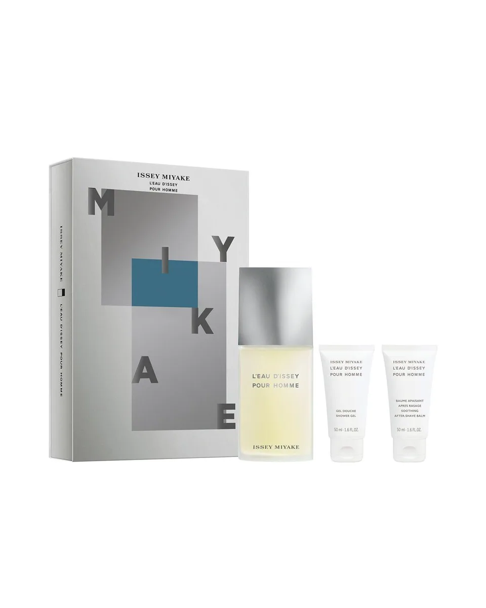 Estuche Issey Miyake Leau By Issey Pour Homme Hombre EDT 3pz Perfume 125ml / After Shave / Gel De Ducha