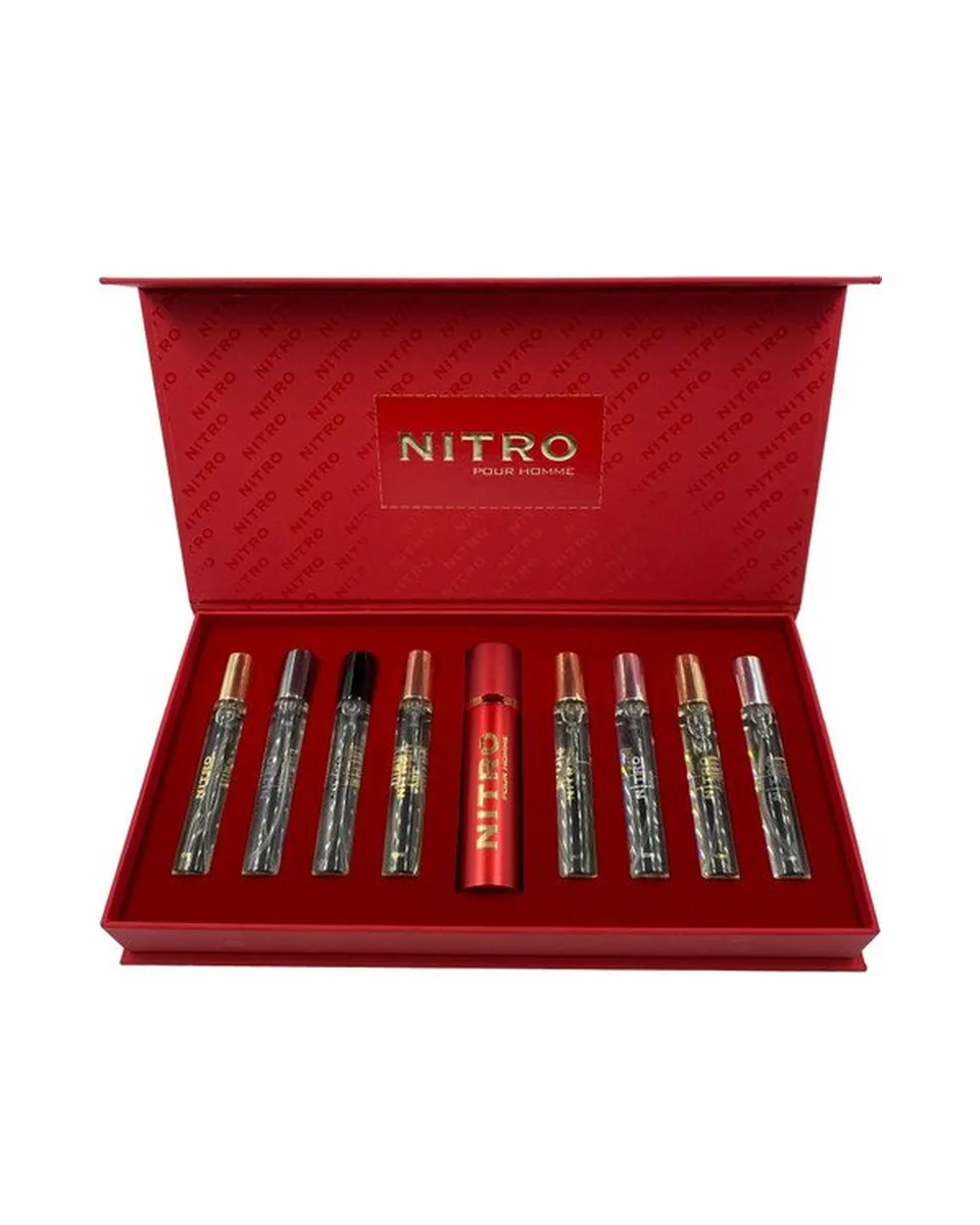 Estuche Dumont Nitro Miniatura Collection Hombre 8Pz Black/Pour Homme/Green/Intense/Red/Platinum/White/Blue