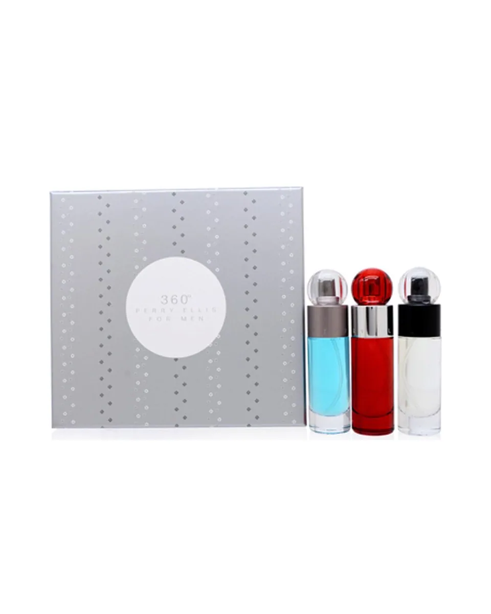 Estuche Perry ellis Miniatura Hombre 3Pz 360 Clasico 30ml / 360 Red 30ml / Reserve 30ml