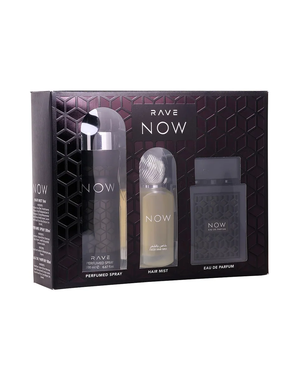 Estuche Rave Now By Rave Hombre EDT 3Pz Perfume 100ml / Desodorante / Fragancia Capilar