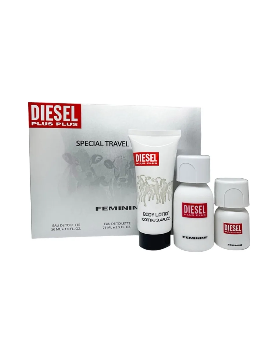 Estuche Diesel Plus Plus Mujer EDT 3Pz Perfume 75ml / Mini 30ml / Crema Corporal