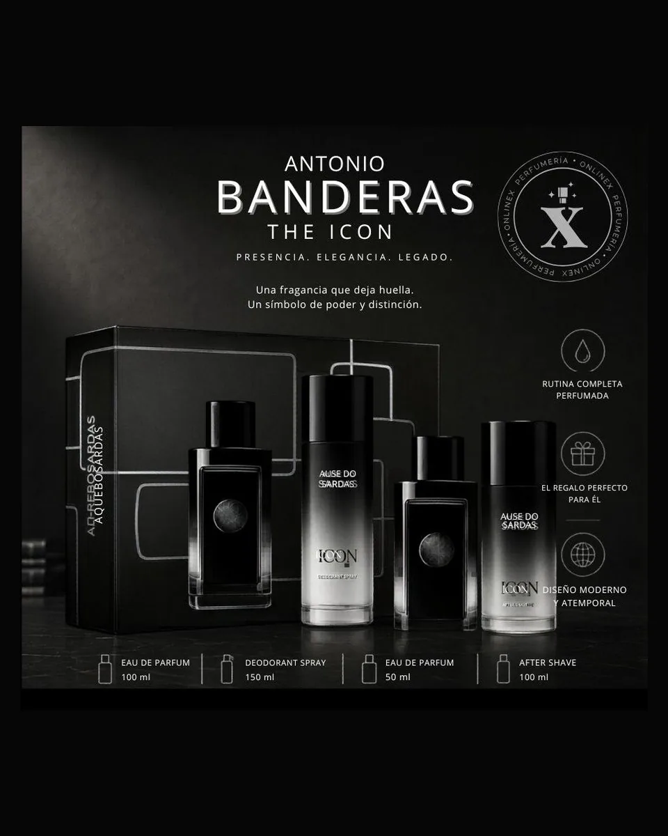 Estuche Antonio Banderas Icon Hombre EDP 2Pz Perfume 100ml / Desodorante 150ml
