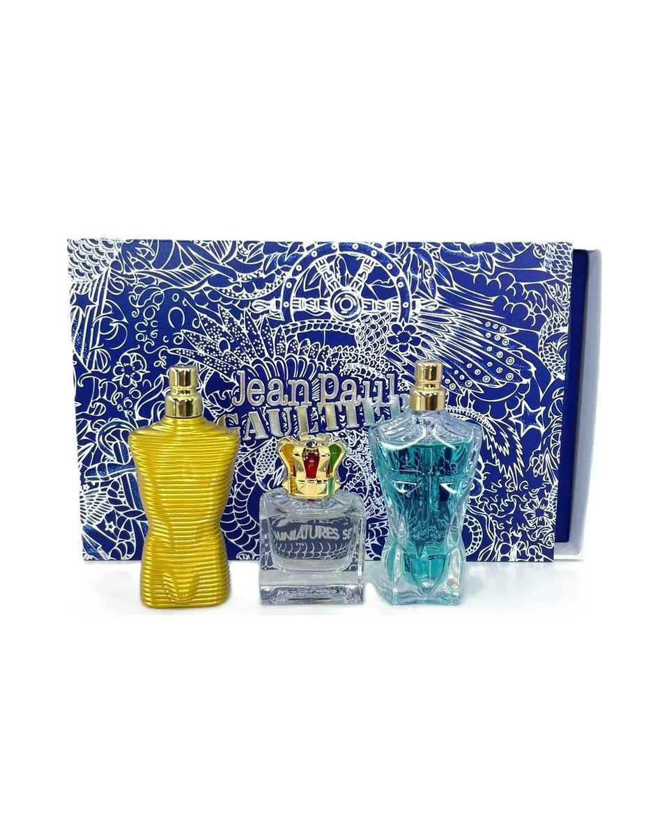 Estuche Jean Paul Gautier Miniatura Hombre 3Pz Scandal7ml/Le Male Elixir7ml/Le Beau EDT 7ml
