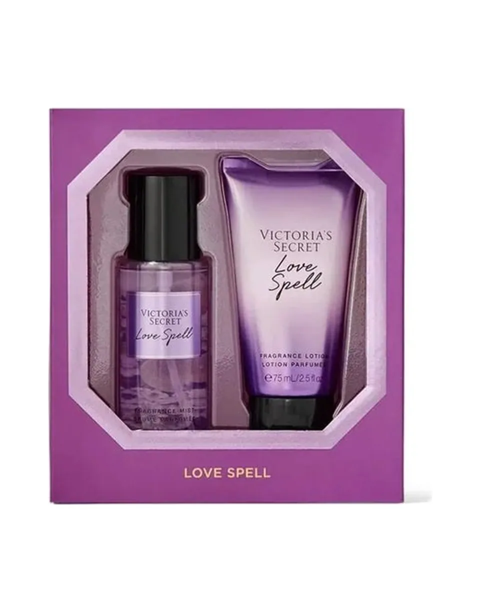 Estuche Victoria Secret Love Spell Mujer 2Pz Splash Mist 75ml / Body Lotion 75ml