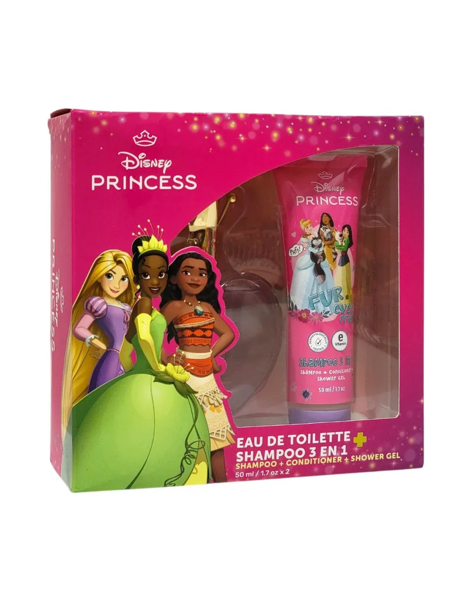 Estuche Disney Princess 3 en 1 Niña EDT 2Pz Perfume 50ml/Shampoo 50ml