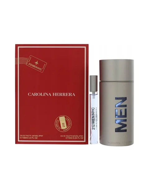 Estuche Carolina Herrera 212 Men NYC Hombre EDT 2Pz Perfume 100ml / Perfume Mini 10ml