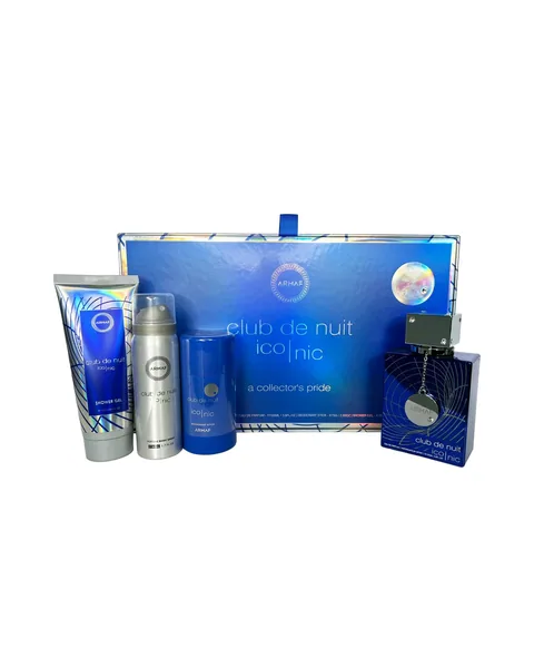 Estuche Armaf Club De Nuit Iconic Hombre 4Pz Perfume 105ml /Body Spray 50ml/Desodorante 75ml + Crema 100ml
