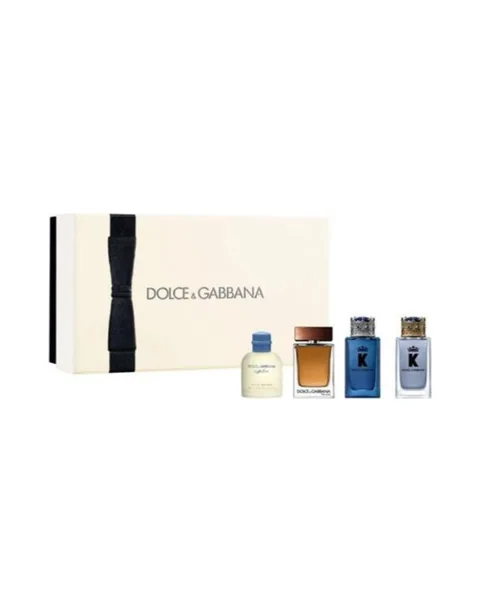 Estuche Dolce Gabbana Miniatura Hombre EDP 4Pz King EDT/King EDP/The One/Light Blue 5Ml X C/U