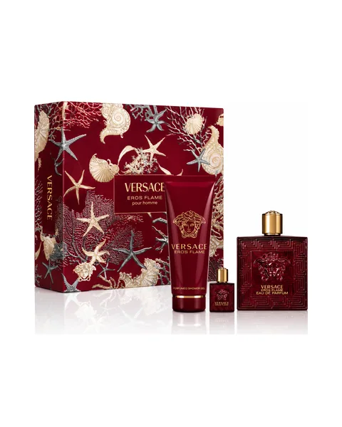 ESTUCHE VERSACE EROS FLAME 3 PIEZAS PERFUME + MINI + SHOWER GEL