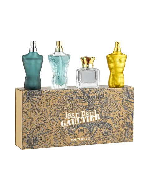 Estuche Jean Paul Gautier Miniatura Hombre 4Pz Le Male7ml/Scandal7ml/Le Male Elixir7ml/Le Beau EDT 7ml