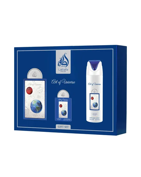 Estuche Lattafa Pride Art Universe Hombre EDP 3Pz Perfume / Mini / Aerosol