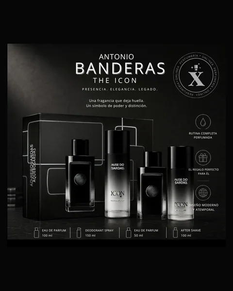 Estuche Antonio Banderas Icon Hombre EDP 2Pz Perfume 100ml / Desodorante 150ml
