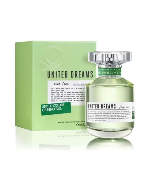 BENETTON UNITED DREAMS LIVE FREE MUJER EDT 80 ML