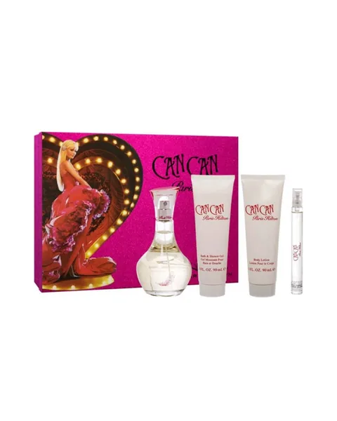 Estuche Paris Hilton Can Can Mujer EDT 4Pz Perfume 100ml / Perfume Mini / Gel De Ducha / Crema Corporal