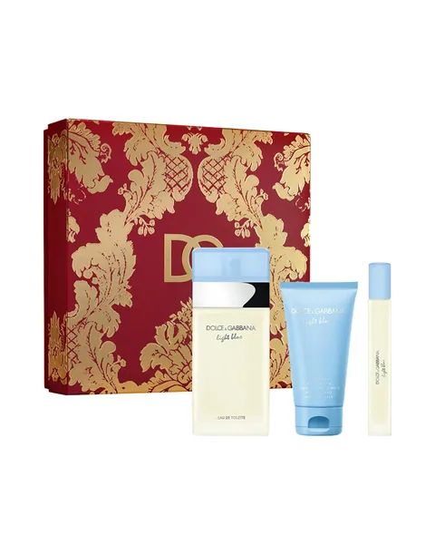 Estuche Dolce Gabanna Light Blue Mujer EDT 3pz Perfume 100ml/ Crema 50ml/ Mini 10ml