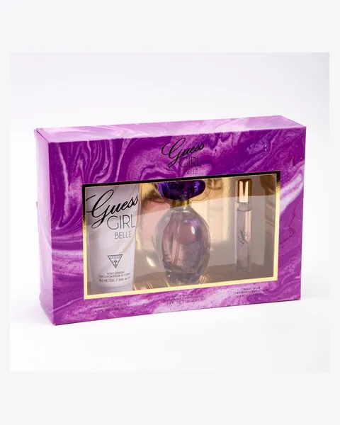 Estuche Guess Girl Belle Mujer EDT 3Pz Perfume 100ml / Perfume Mini 15ml / Crema Corporal