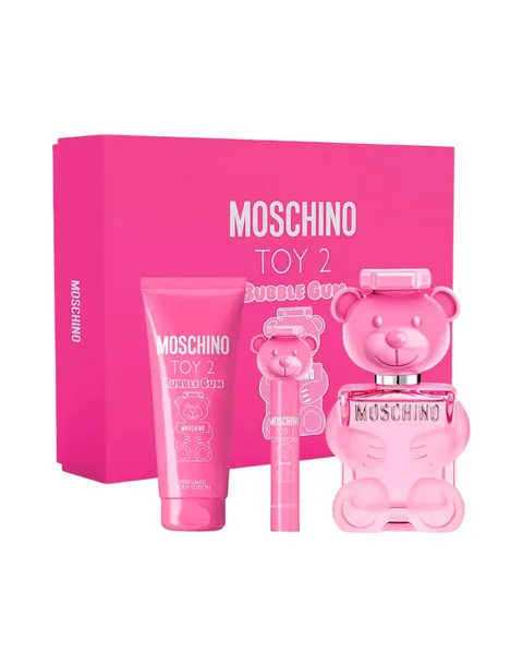 Estuche Moschino Toy 2 Bubble Gum Mujer EDT 3Pz Perfume / Perfume Mini / Crema Corporal