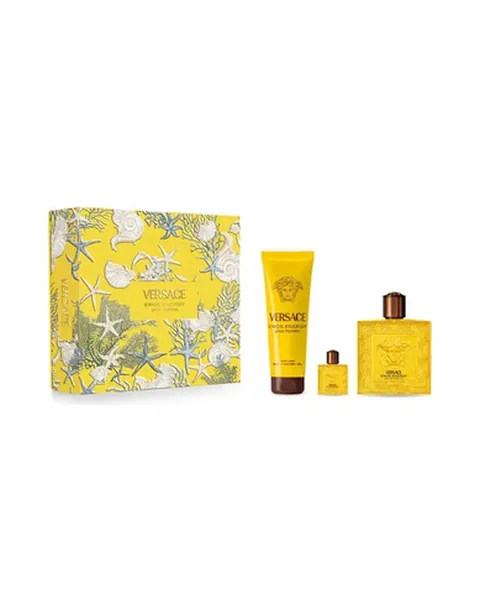 Estuche Versace Eros Energy Hombre EDT 3Pz Perfume 100ml / Perfume Mini / Gel De Ducha