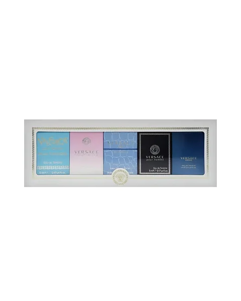 Estuche Versace Miniatura Unisex EDT 5Pz Bright Crystal / Dylan Turquesa / Fraiche / Pour Homme / Eros X 5ML C/U